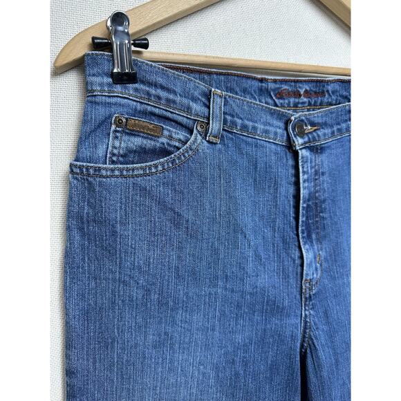 Eddie Bauer Women’s Jeans Sz 14R Stretch Natural Fit Straight Leg Preppy Classic - Picture 2 of 16